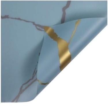 Imagem de Papel de embrulho, papel de embrulho, 20 folhas de papel de embrulho de flores de mármore dourado, festa de casamento, buquê de namorados, caixa de presente, material de papel de embrulho (cor: rosa