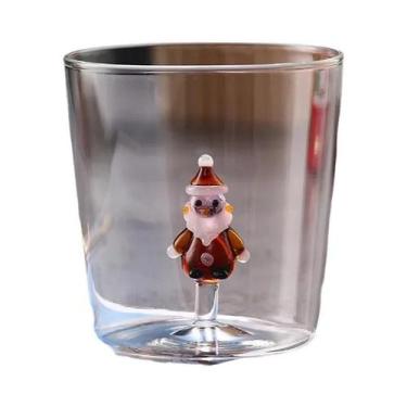 Imagem de Copo De Vidro 3D De Natal 300ml, Caneca De Café E Vinho, Presente De D
