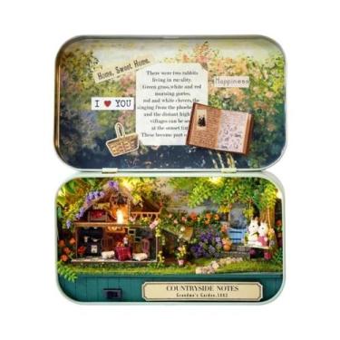 Imagem de Casinha De Bonecas De Madeira DIY Para Meninas, Kit De Montagem De Tea