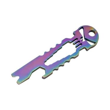 Imagem de Chaveiro EDC De Aço Inoxidável Com Cabeça De Caveira, Abridor De Garra