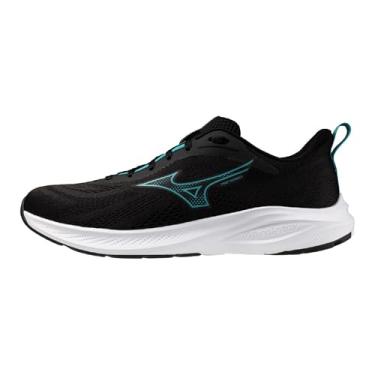 Imagem de Mizuno Tênis de corrida masculino sem salto, Preto X Azul Turquesa, 39