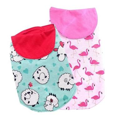 Imagem de Roupinha para Cães e Gatos Capa Verão Dupla Face - Turma do Latido, Fê