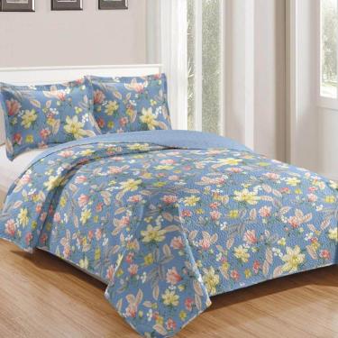 Imagem de Kit Cobre Leito Colcha Daily King 3 Peças - Floral 22