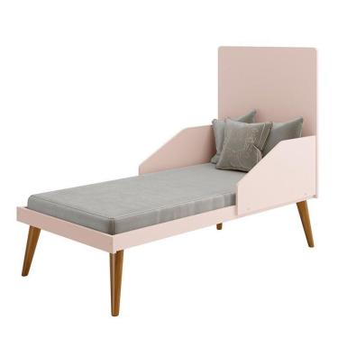 Imagem de Dormitório Infantil Isis Guarda Roupa 3 Portas, Cômoda E Berço Rosa - Reller Móveis Rosa