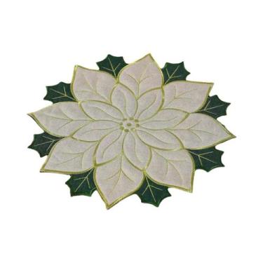 Imagem de Porta-copos De Feltro Com Floco De Neve Vermelho, Decoração De Mesa Pa