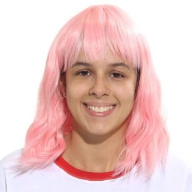 Imagem de Peruca Longa Rosa Ondulada para Fantasias - Abrakadabra, UNICA, U
