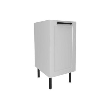 Imagem de Balcão De Cozinha Modulado Cz-3303 S- Tampo C- 1 Porta 40cm Branco - Tecno Mobili