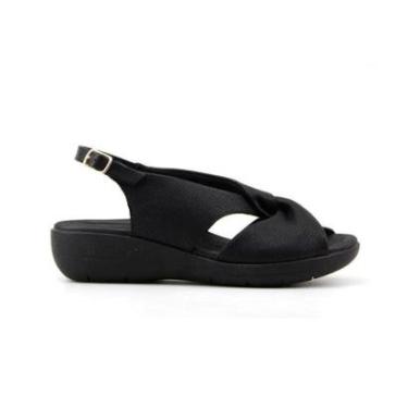Imagem de Sandália Piccadilly Anabela Fascite Preto 239015-Feminino