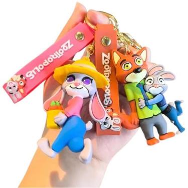 Imagem de Chaveiro Divertido Silicone Zootopia Kit Com 4 Unidades - Go Keychain