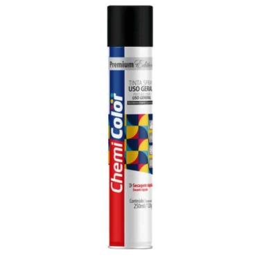 Imagem de Tinta Spray Uso Geral Semi-brilho Preto 250ml - Chemicolor