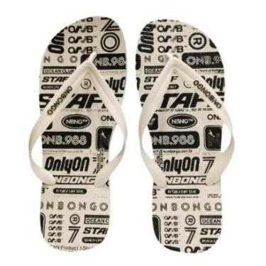 Imagem de Chinelo de Dedo Onbongo Branco/Preto OB257-Masculino