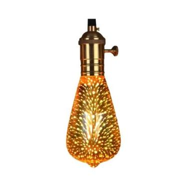 Imagem de Lâmpada Noturna LED Vintage Estrela Fogo De Artifício E27 3D Decoração