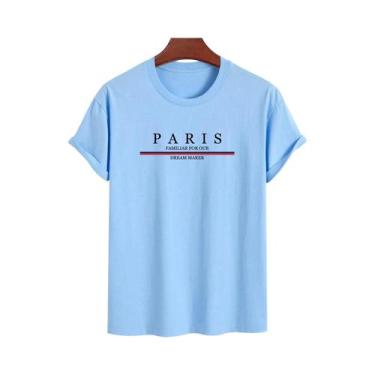 Imagem de Moletom Masculino Com Estampa Paris, Corte Solto, Casual, Gola Redonda