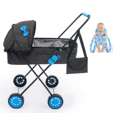 Imagem de Carrinho de Boneca Veneza Menina 79cm de alt com Canguru - Brinquedos 