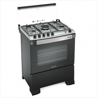 Imagem de Fogão 5 bocas Mueller Decorato Gourmet  Preto Fosco com Timer e Tripla Chama-Bivolt