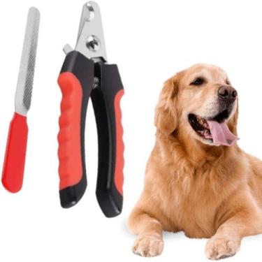 Imagem de Kit Alicate Cortador de Unhas com Lixa para Cães Gatos e Coelhos Aço I