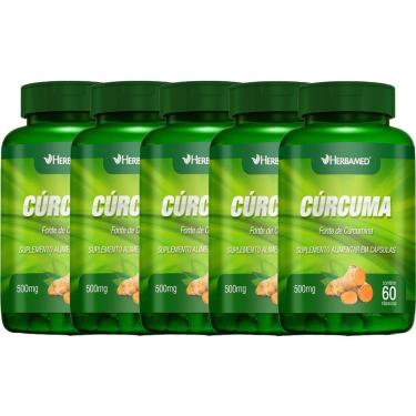 Imagem de Kit 5X Cúrcuma - 60 Cápsulas - Herbamed-Masculino