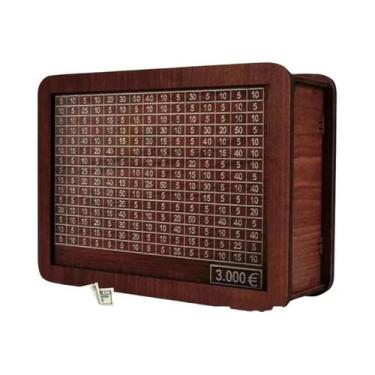 Imagem de Cofrinho De Madeira Artesanal Infantil Reutilizável Com Contador De Me