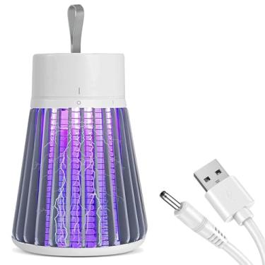 Imagem de KagoLing Luminaria Mata Mosquito Eletrica Pendurado Lanterna de Matar Mosquito Portátil LED USB com Luz UV Anti Mosca para Camping, Pátio, Cozinha, Quarto