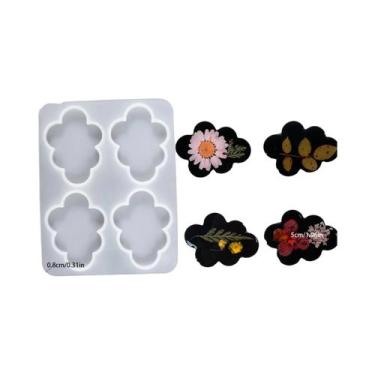 Imagem de Molde De Silicone Borboleta Lua Flor Para Resina DIY, Pingente De Brin