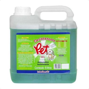 Imagem de Desinfetante Pet 5 Litros Limpa Canil 50 Ml-faz 10 Litros. - Chemitec