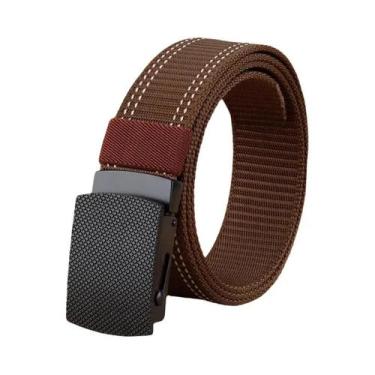 Imagem de Cinto De Nylon Preto 3.8cm Respirável Com Listras Para Esportes Ao Ar 