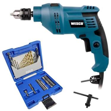 Imagem de Furadeira de Impacto 3/8 POL 550W Profissional e Estojo de Brocas e Po