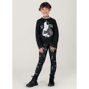Imagem de Conjunto Molecotton Wandinha Infantil Menina Brandili Preto-Feminino