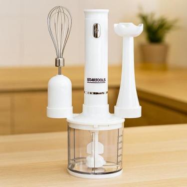 Imagem de Mixer Elétrico 3 Em 1 Processador Batedor Liquidificador Multifunciona