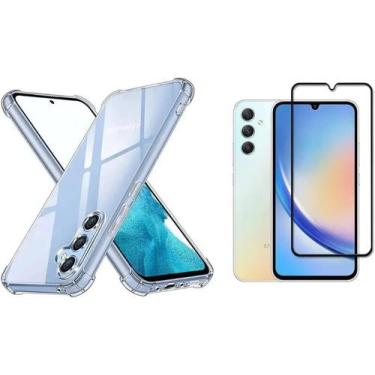 Imagem de Kit Película Premium 9H 3D e Capa Transparente para Samsung Galaxy A34