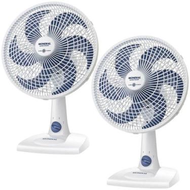 Imagem de Kit 2 Ventiladores de mesa 30 cm 6 pás 3 velocidades Super Power- VSP-