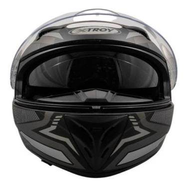 Imagem de Capacete Moto Ebf Xtroy Com Óculos Interno Fumê + Narigueira - - EBF C