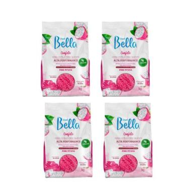 Imagem de Cera Depil Bella Confete Pink Pitaya 1kg Kit C/4