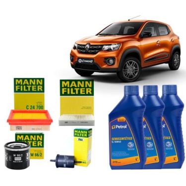 Imagem de Kit Troca De Óleo 10w40 e Filtros Renault Kwid 1.0 2017 2018 2019 2020