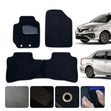 Imagem de Carpete Automotivo Para Etios Sedan 2012 a 2024 Traseiro Inteiriço Lux
