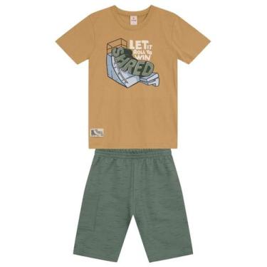 Imagem de Conjunto infantil menino skate em gel Brandili, Marrom, 10