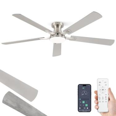 Imagem de Ventilador de Teto ZMISHIBO 152 cm LED 20W Controle Remoto e App