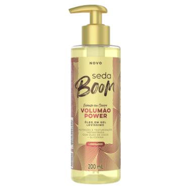 Imagem de Óleo em Gel Definição e Brilho 200ml Seda Boom para Cabelos Cacheados e Crespos Vegano