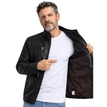 Imagem de Jaqueta  Biker em Couro PU-Masculino
