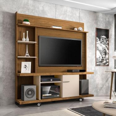 Imagem de Estante Home para TV até 47 Polegadas 1 Porta Basculante Taurus Cinamomo com OffWhite R...