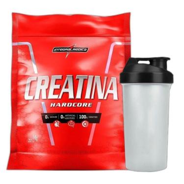 Imagem de Kit Creatina Hardcore Pouch 1Kg  + Coqueteleira Integralmedica-Unissex