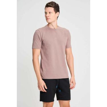 Imagem de Camiseta docthos slim manga curta texturizada, 009 marrom claro, M
