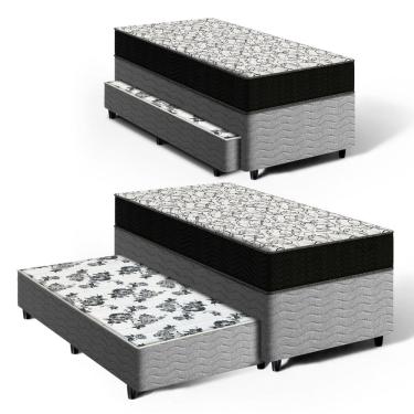 Imagem de Cama Box com Colchão de Espuma D45 Ortobom Airtech 150 + Auxiliar de Molas Unique Solte...