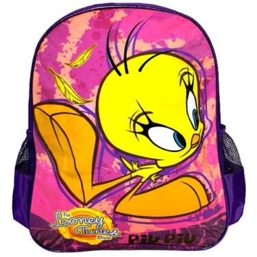 Imagem de Mochila Escolar G Costas Infantil Juvenil Roxo Personagem Pássaro Pass
