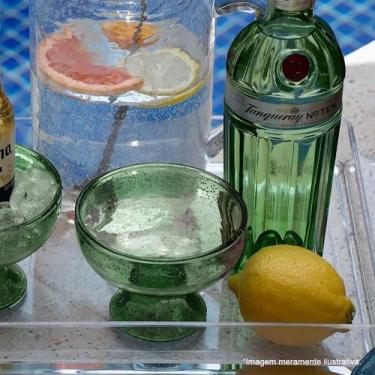 Imagem de Taça para Sorvete Acrílico Detalhes Bolhas Verde 440ml 50217 - EntreCa