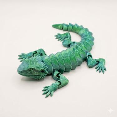 Imagem de Dragão Articulado Flexível  Brinquedo Decorativo Fidget Realista - A1,