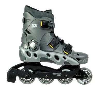 Imagem de Patins Recreação Spectro Inline Iniciante Traxart Abec 5 Cinza Roller 