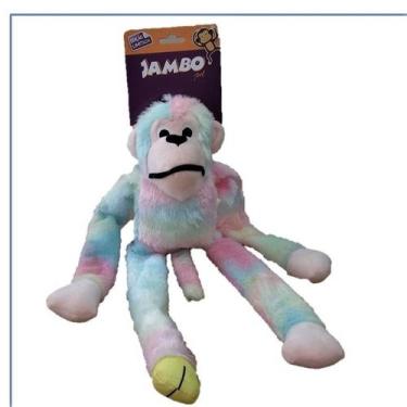 Imagem de Brinquedo pet mordedor cachorro macaco pelúcia tie dye - Jambo, Algodã