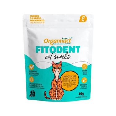 Imagem de Petisco Funcional Organnact Fitodent Cat Snacks Gatos 40G