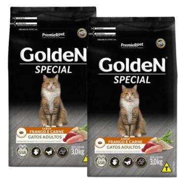 Imagem de Kit 2 Ração Golden Special Gatos Adultos Frango E Carne 3Kg - Premier